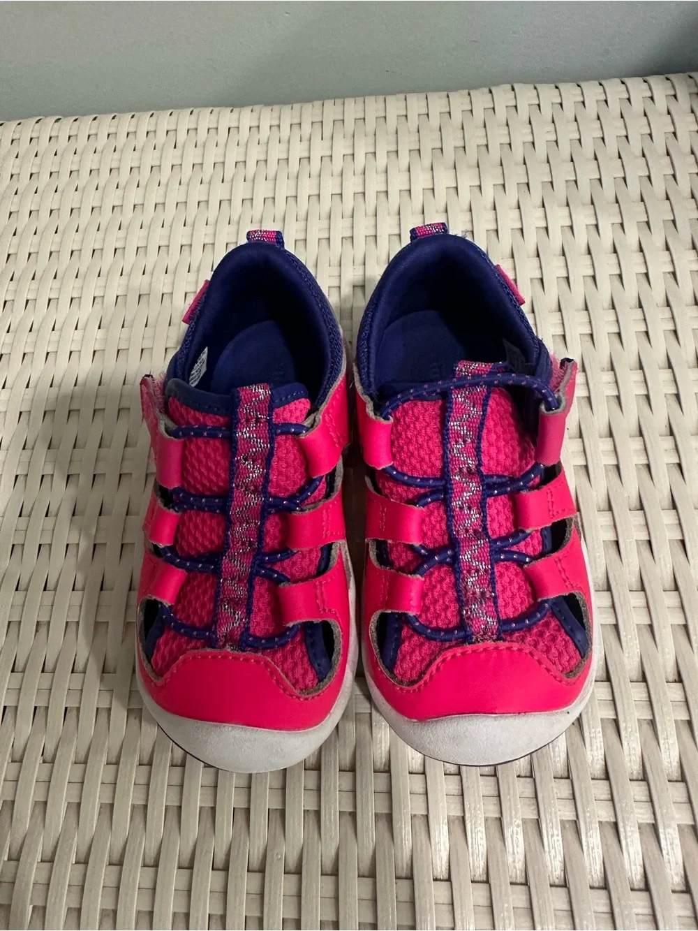 Stride Rite Wade Toddler Water Shoes/Sandals - Hot Pink and Navy